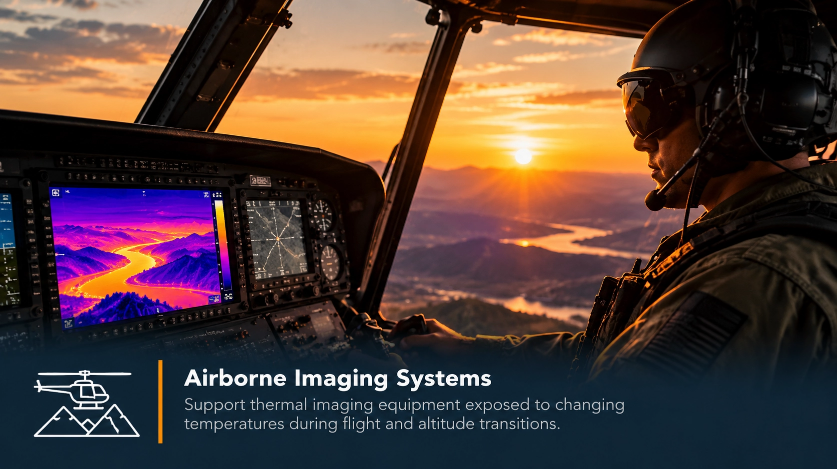 Airborne Thermal Imaging at Sunset